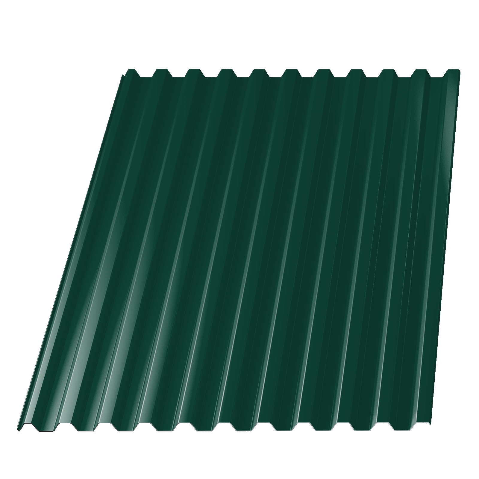 Забор из профлиста С-21 RAL6005 (зеленый мох) 0,35 мм